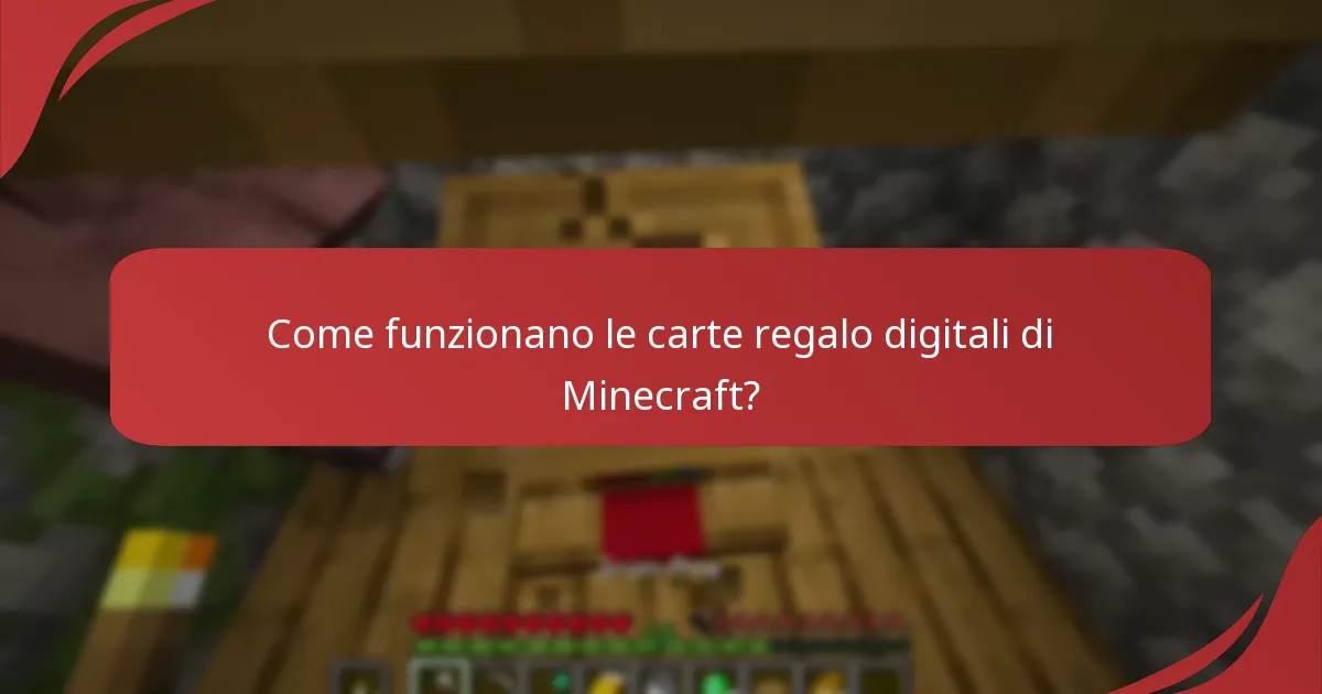 Come funzionano le carte regalo digitali di Minecraft?