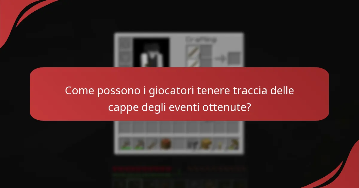 Come possono i giocatori tenere traccia delle cappe degli eventi ottenute?