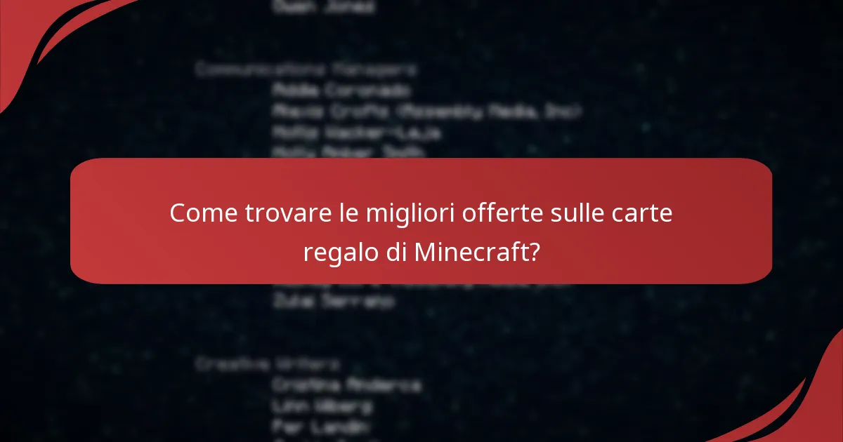 Quali eventi promozionali sono attualmente disponibili per le carte regalo di Minecraft?