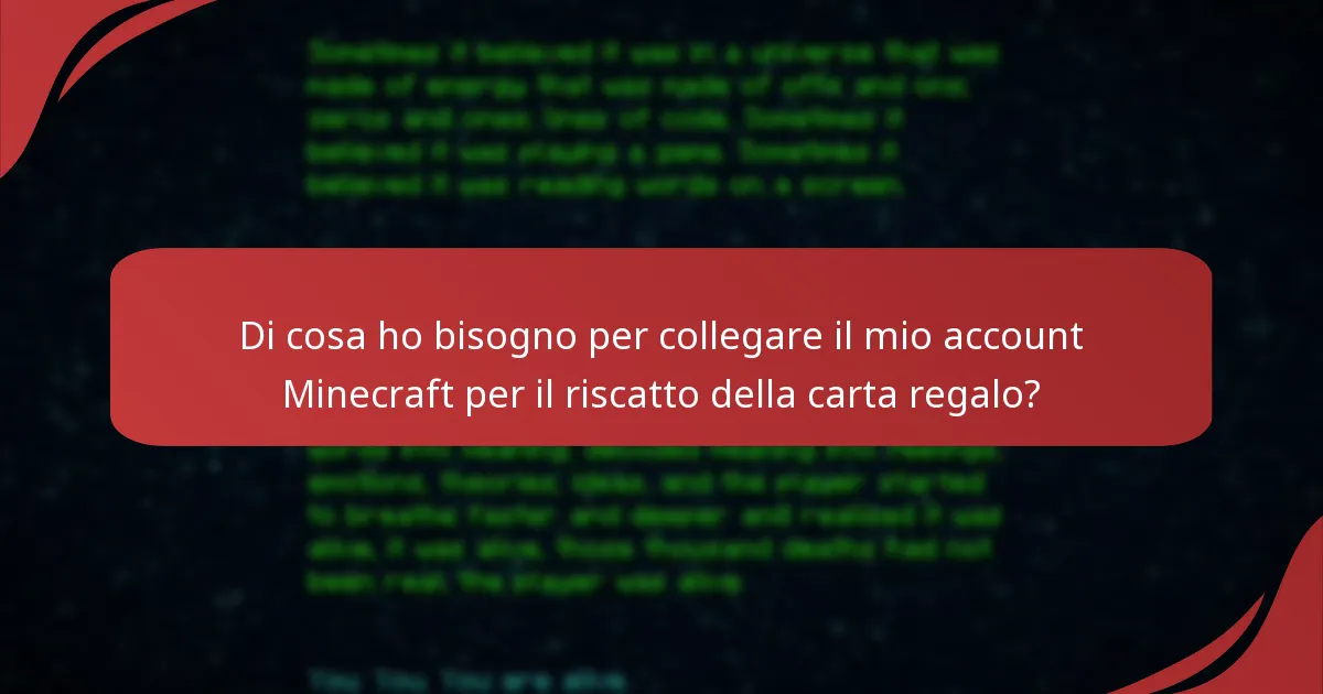 Quali sono i problemi comuni con il riscatto delle carte regalo di Minecraft?