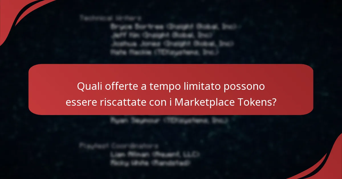 Quali oggetti speciali possono essere acquistati con i Marketplace Tokens?