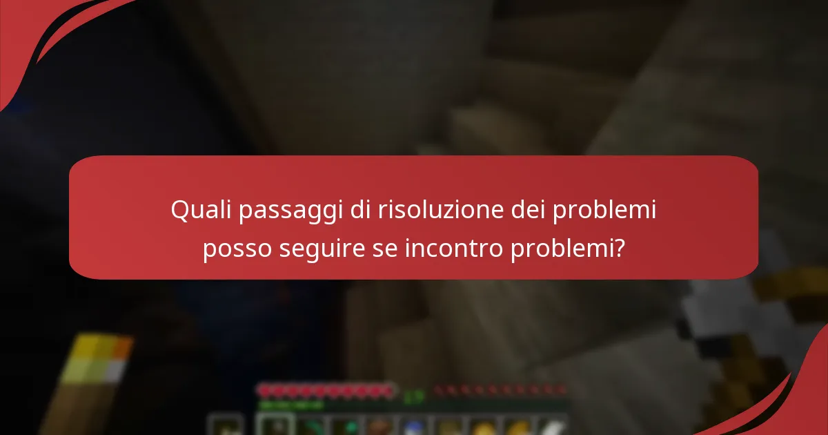 Quali passaggi di risoluzione dei problemi posso seguire se incontro problemi?