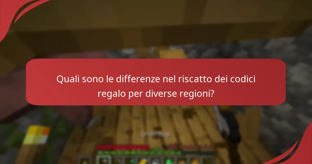 Quali sono le differenze nel riscatto dei codici regalo per diverse regioni?